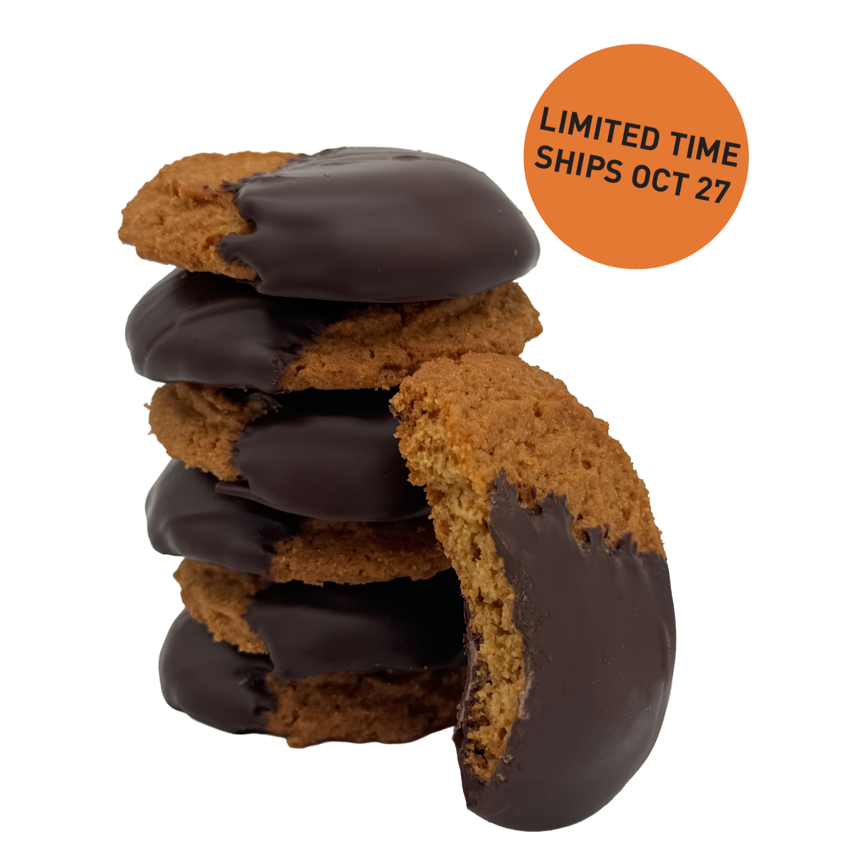 Peanut Butter Cookies Dipped in Chocolate